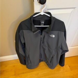 Men’s Extra Large Black & Gray The North Face 
Coat with Fleece Lining